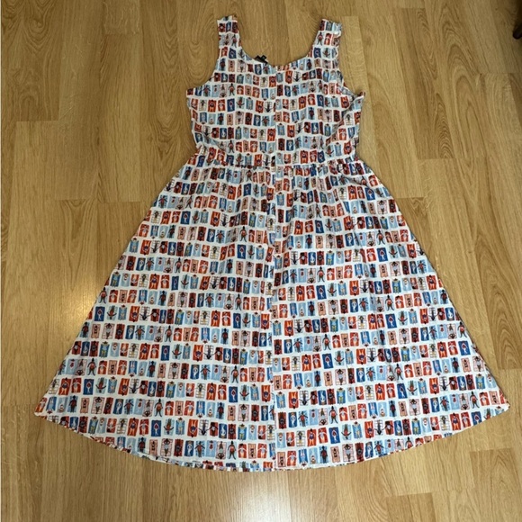 RETROLICIOUS Sunny Days Fit & Flare Dress w Pockets Size XL NWOT - Picture 4 of 9